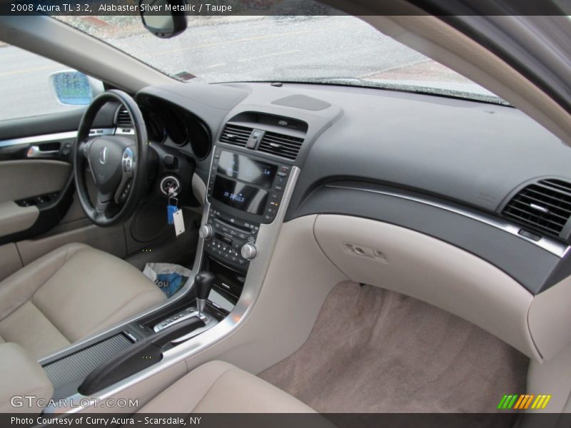 Alabaster Silver Metallic / Taupe 2008 Acura TL 3.2