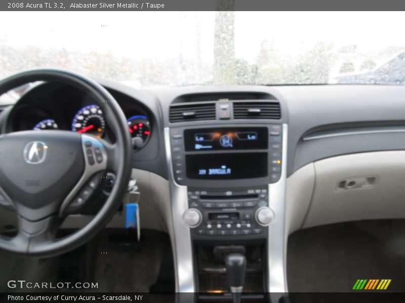 Alabaster Silver Metallic / Taupe 2008 Acura TL 3.2