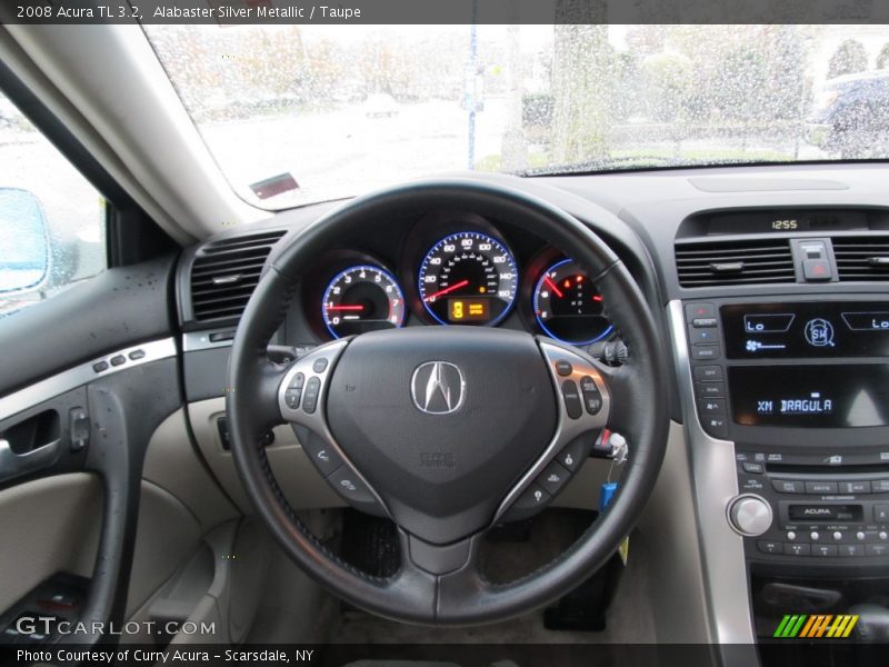 Alabaster Silver Metallic / Taupe 2008 Acura TL 3.2