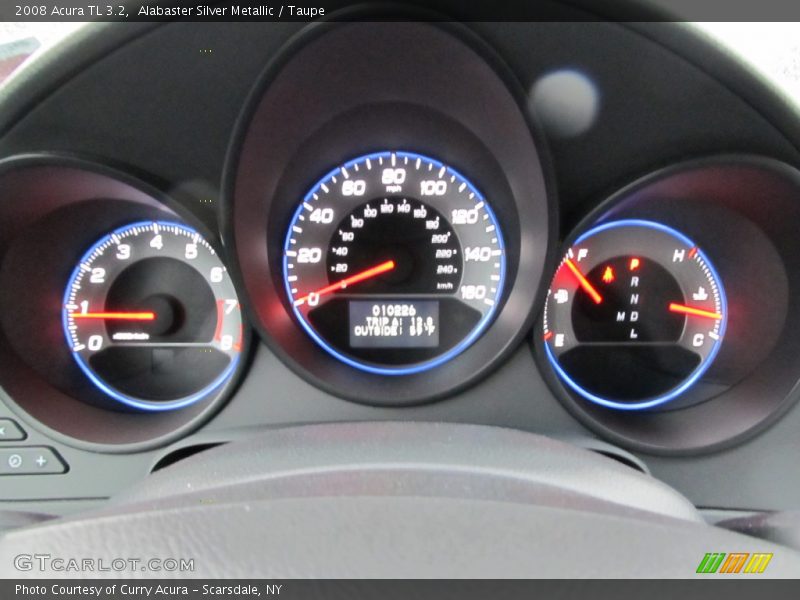 Alabaster Silver Metallic / Taupe 2008 Acura TL 3.2