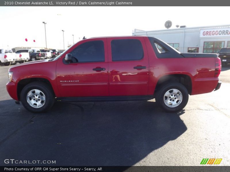 Victory Red / Dark Cashmere/Light Cashmere 2010 Chevrolet Avalanche LS