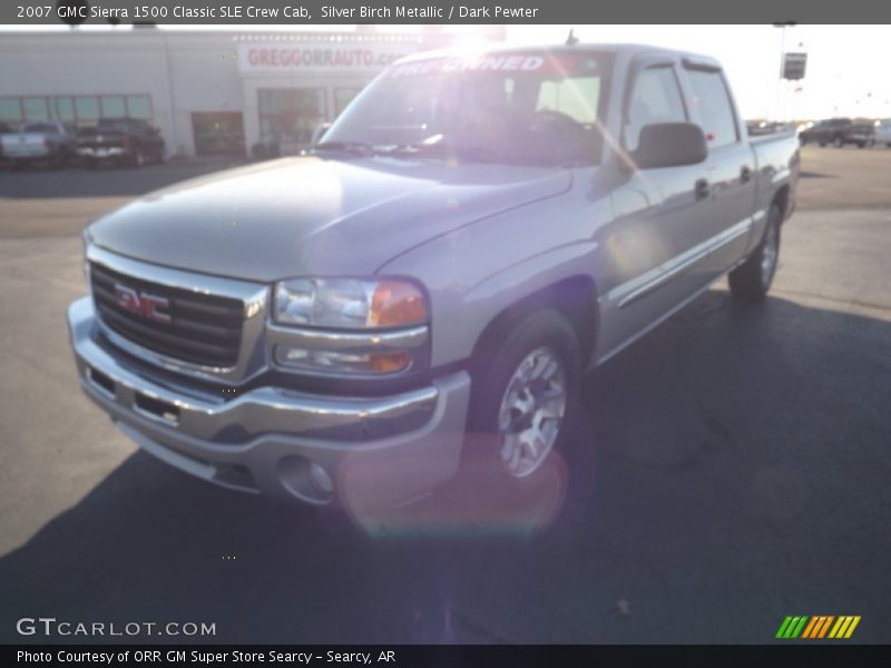 Silver Birch Metallic / Dark Pewter 2007 GMC Sierra 1500 Classic SLE Crew Cab