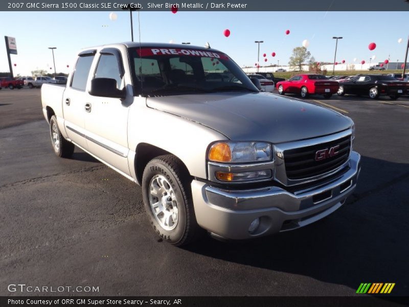 Silver Birch Metallic / Dark Pewter 2007 GMC Sierra 1500 Classic SLE Crew Cab