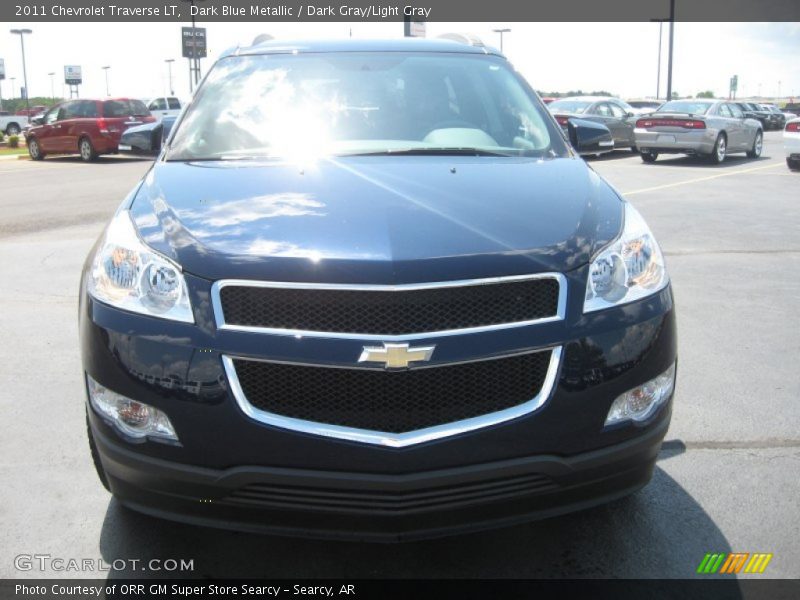 Dark Blue Metallic / Dark Gray/Light Gray 2011 Chevrolet Traverse LT