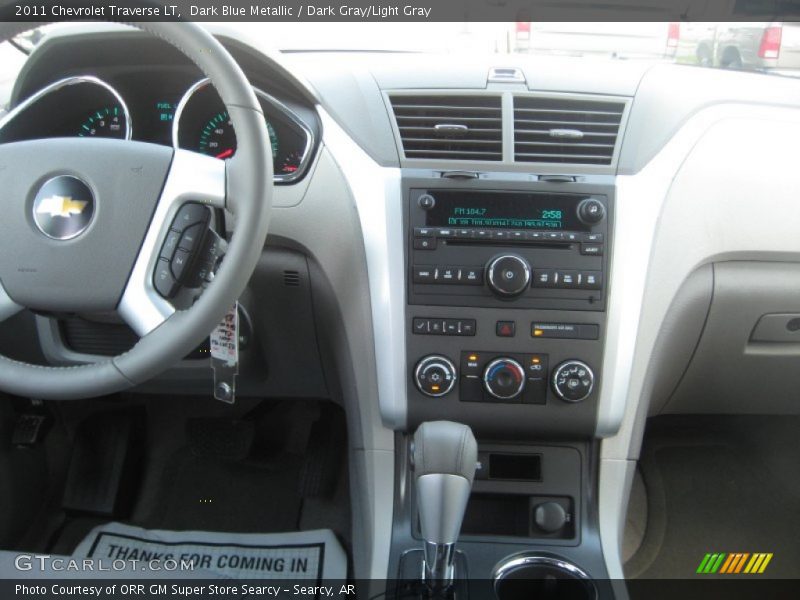 Dark Blue Metallic / Dark Gray/Light Gray 2011 Chevrolet Traverse LT