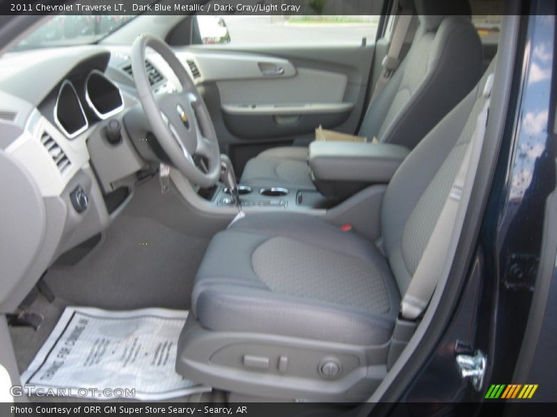 Dark Blue Metallic / Dark Gray/Light Gray 2011 Chevrolet Traverse LT