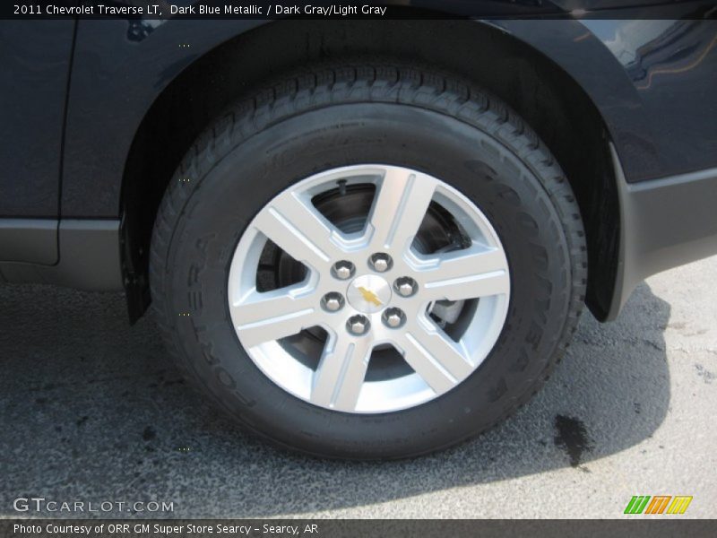 Dark Blue Metallic / Dark Gray/Light Gray 2011 Chevrolet Traverse LT