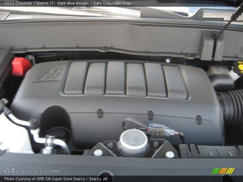 Dark Blue Metallic / Dark Gray/Light Gray 2011 Chevrolet Traverse LT