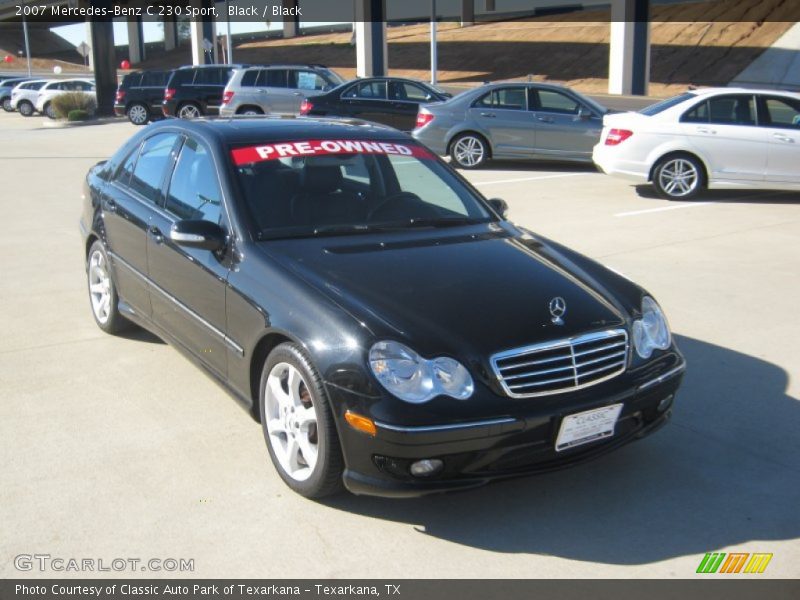Black / Black 2007 Mercedes-Benz C 230 Sport