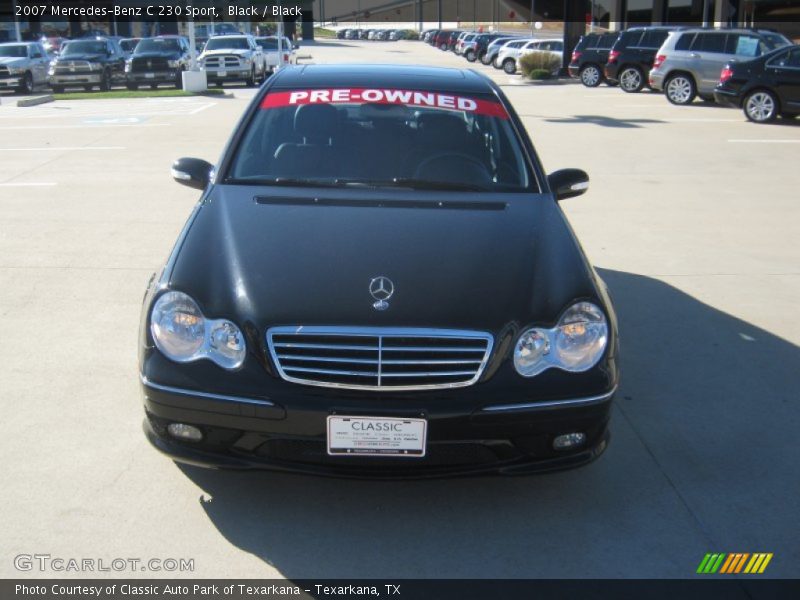 Black / Black 2007 Mercedes-Benz C 230 Sport