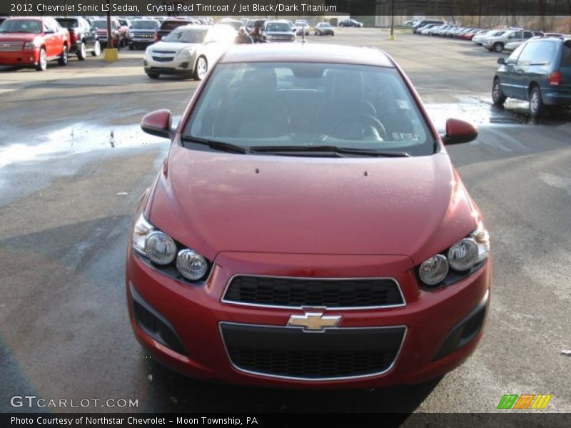 Crystal Red Tintcoat / Jet Black/Dark Titanium 2012 Chevrolet Sonic LS Sedan