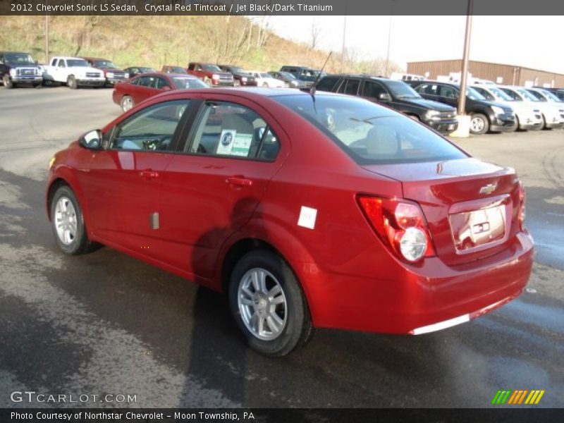 Crystal Red Tintcoat / Jet Black/Dark Titanium 2012 Chevrolet Sonic LS Sedan