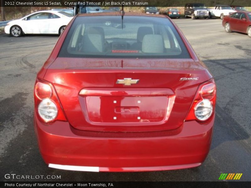 Crystal Red Tintcoat / Jet Black/Dark Titanium 2012 Chevrolet Sonic LS Sedan