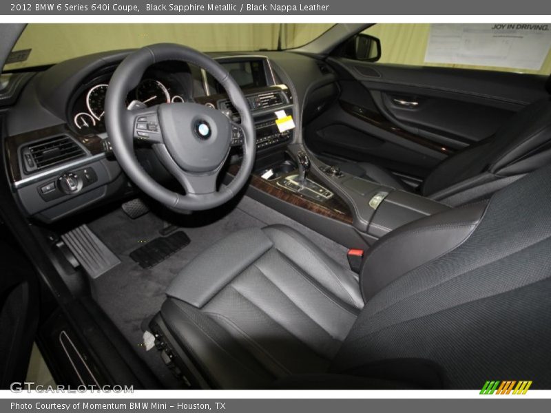 Black Sapphire Metallic / Black Nappa Leather 2012 BMW 6 Series 640i Coupe
