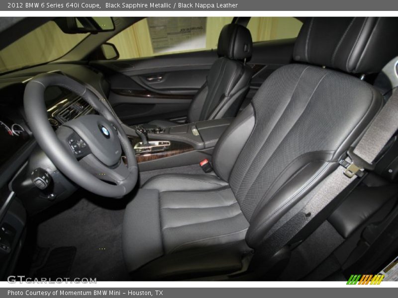  2012 6 Series 640i Coupe Black Nappa Leather Interior