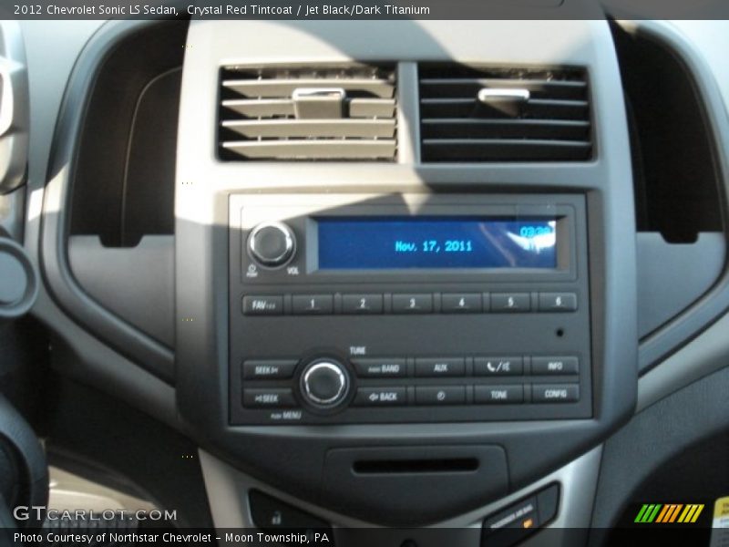 Crystal Red Tintcoat / Jet Black/Dark Titanium 2012 Chevrolet Sonic LS Sedan