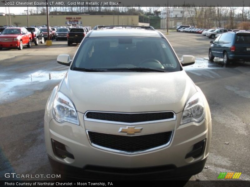 Gold Mist Metallic / Jet Black 2012 Chevrolet Equinox LT AWD