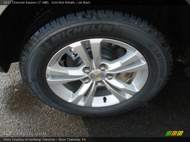 Gold Mist Metallic / Jet Black 2012 Chevrolet Equinox LT AWD
