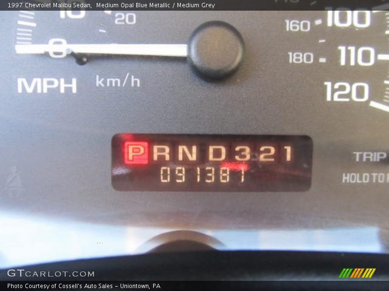 Medium Opal Blue Metallic / Medium Grey 1997 Chevrolet Malibu Sedan