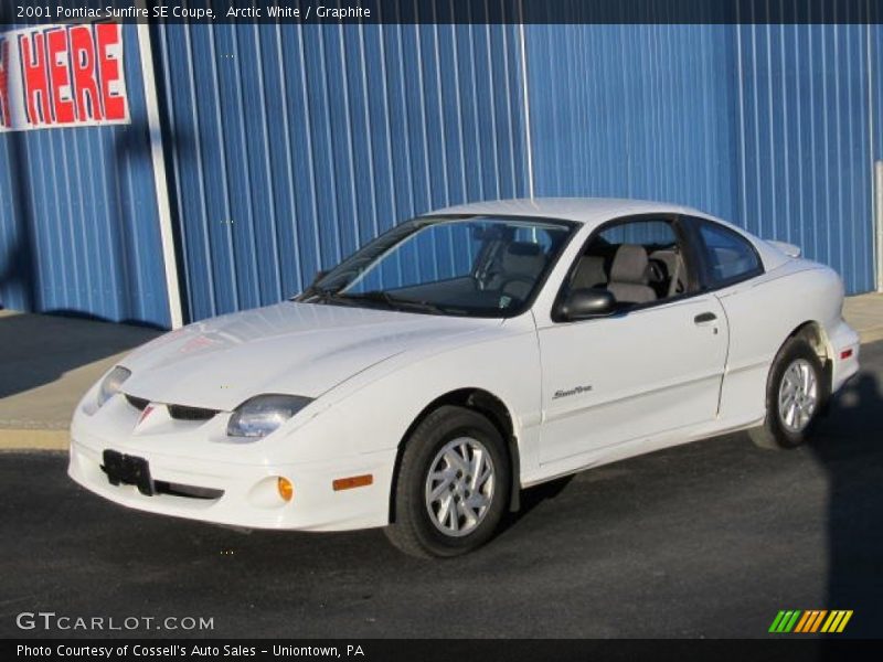 Arctic White / Graphite 2001 Pontiac Sunfire SE Coupe