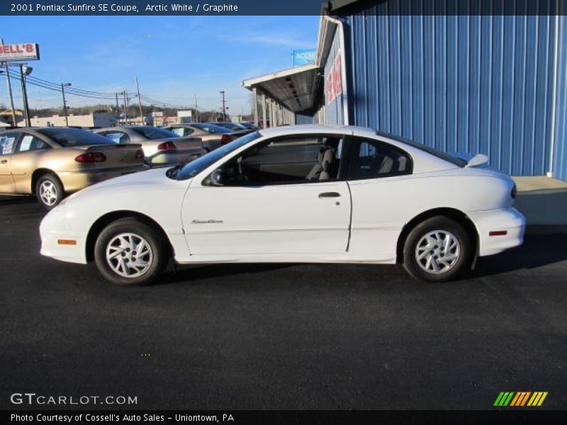 Arctic White / Graphite 2001 Pontiac Sunfire SE Coupe