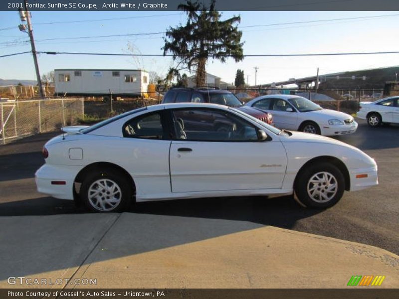 Arctic White / Graphite 2001 Pontiac Sunfire SE Coupe