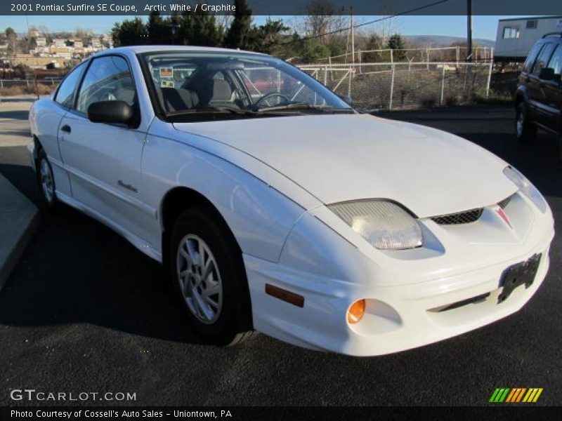 Arctic White / Graphite 2001 Pontiac Sunfire SE Coupe