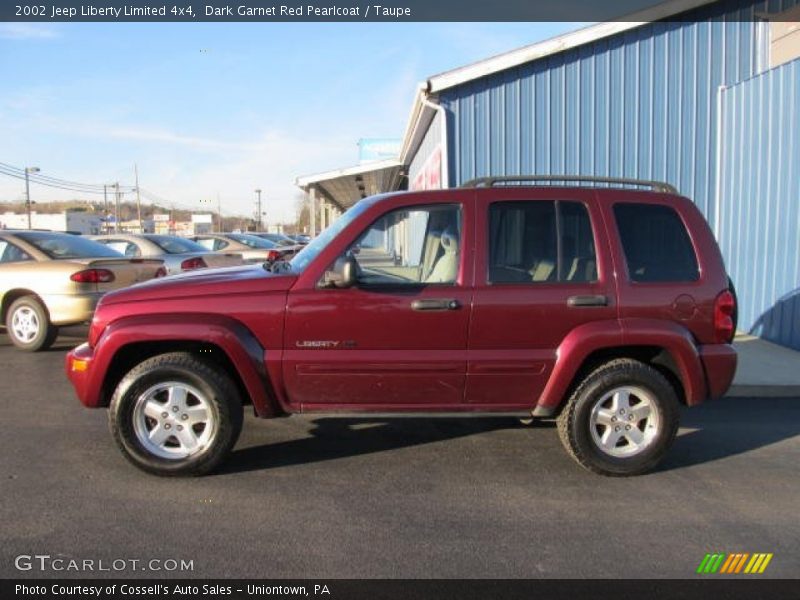 Dark Garnet Red Pearlcoat / Taupe 2002 Jeep Liberty Limited 4x4