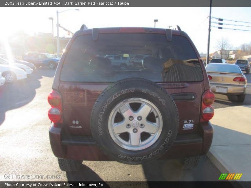 Dark Garnet Red Pearlcoat / Taupe 2002 Jeep Liberty Limited 4x4