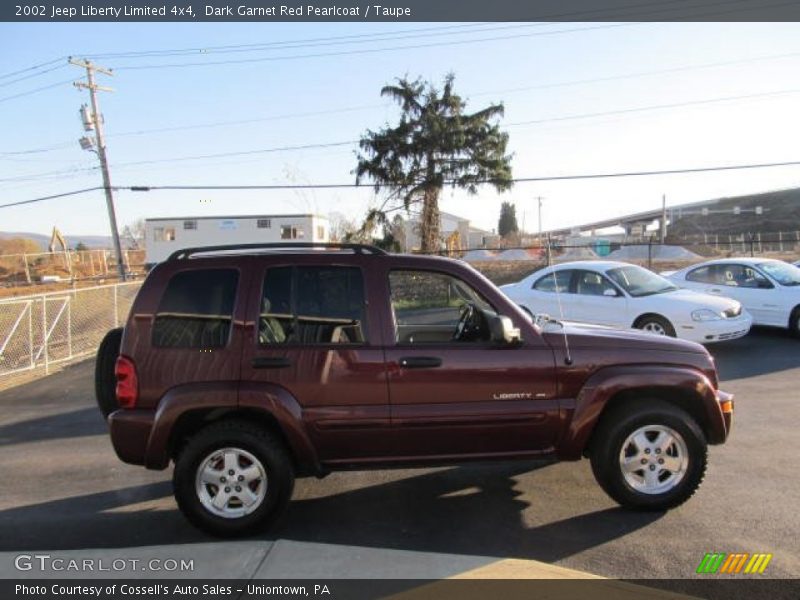 Dark Garnet Red Pearlcoat / Taupe 2002 Jeep Liberty Limited 4x4