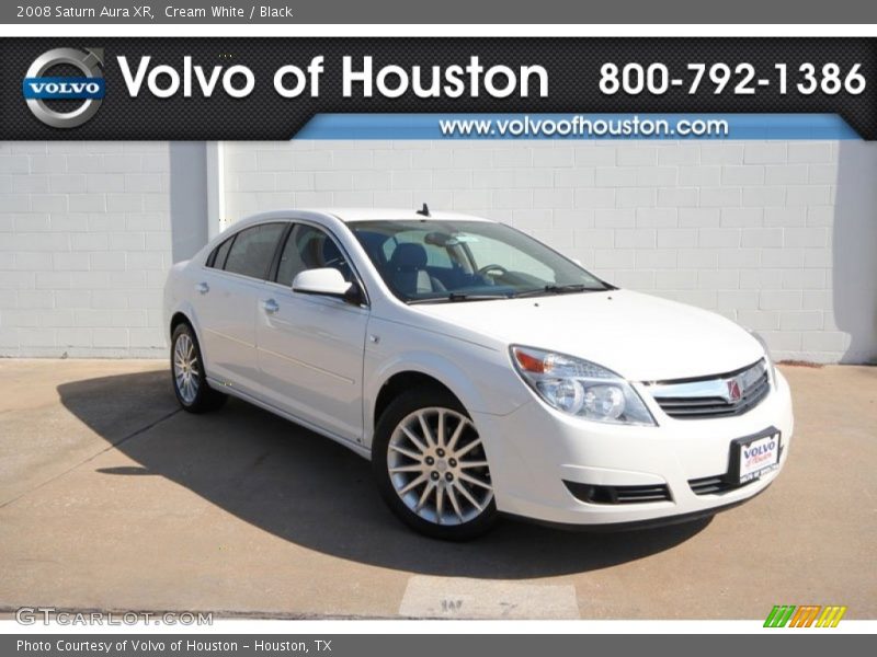 Cream White / Black 2008 Saturn Aura XR