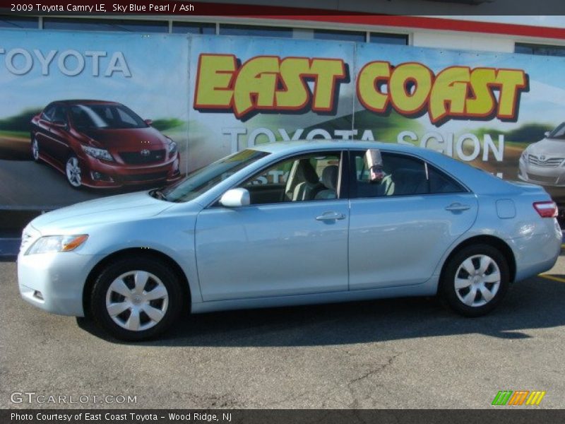 Sky Blue Pearl / Ash 2009 Toyota Camry LE