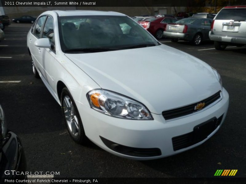 Summit White / Neutral 2011 Chevrolet Impala LT