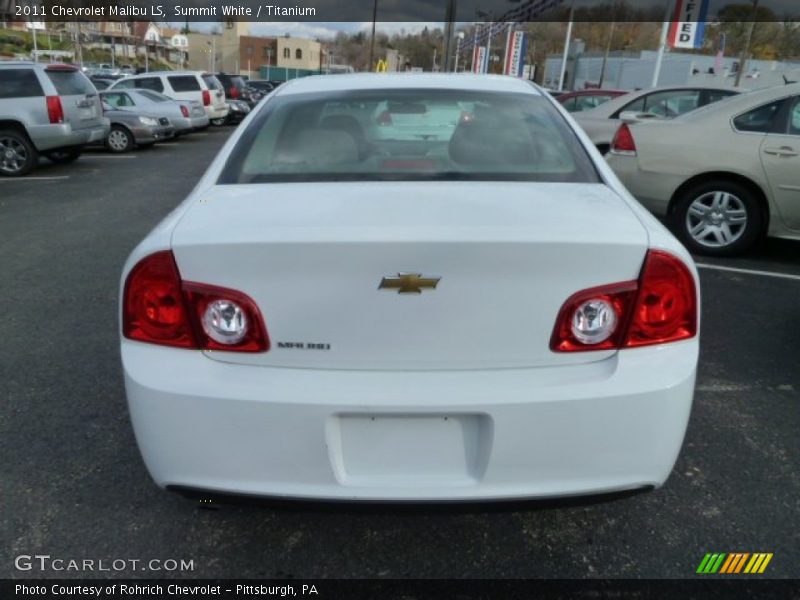 Summit White / Titanium 2011 Chevrolet Malibu LS