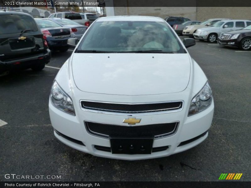 Summit White / Titanium 2011 Chevrolet Malibu LS