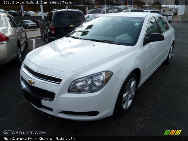 Summit White / Titanium 2011 Chevrolet Malibu LS