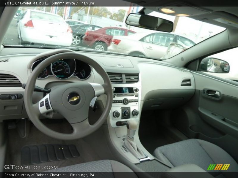 Summit White / Titanium 2011 Chevrolet Malibu LS
