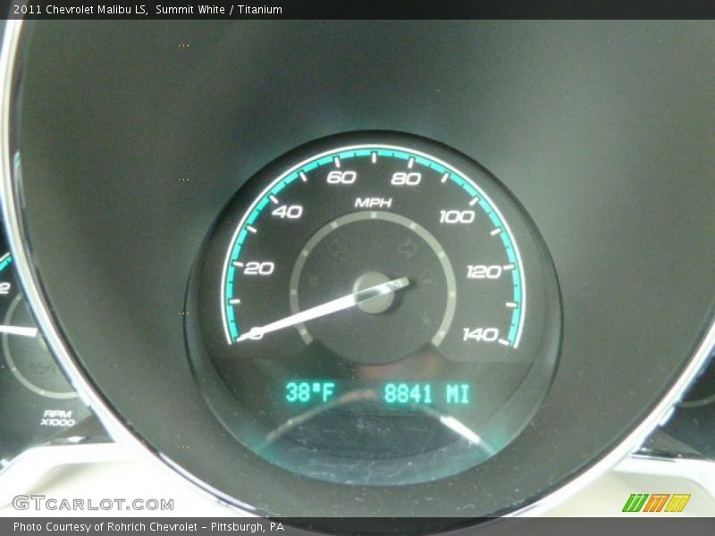 Summit White / Titanium 2011 Chevrolet Malibu LS