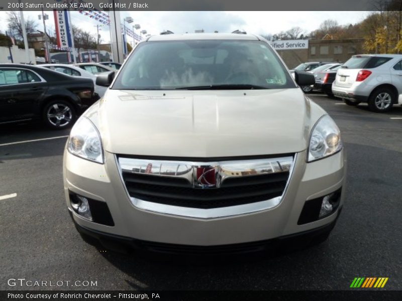 Gold Mist / Black 2008 Saturn Outlook XE AWD