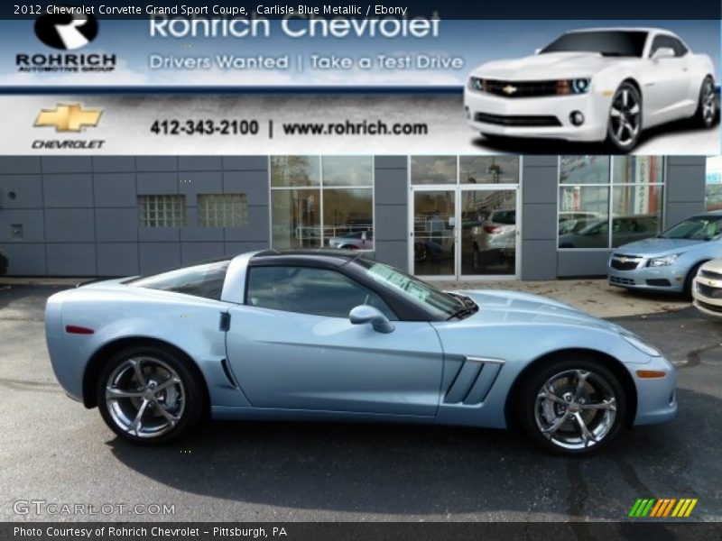 Carlisle Blue Metallic / Ebony 2012 Chevrolet Corvette Grand Sport Coupe