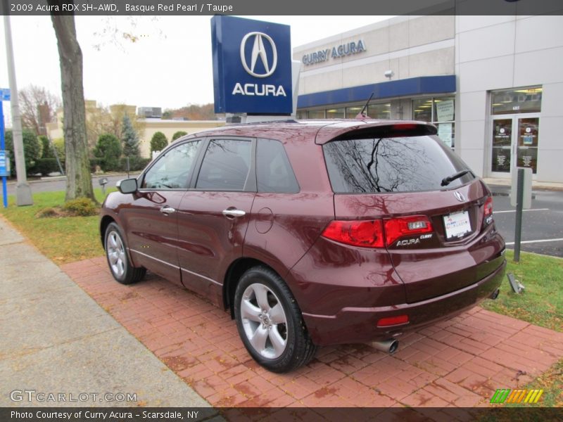 Basque Red Pearl / Taupe 2009 Acura RDX SH-AWD