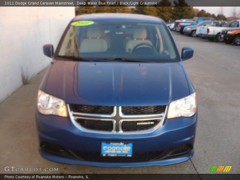 Deep Water Blue Pearl / Black/Light Graystone 2011 Dodge Grand Caravan Mainstreet