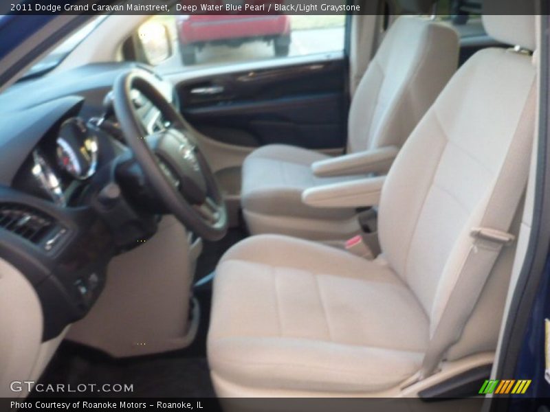 Deep Water Blue Pearl / Black/Light Graystone 2011 Dodge Grand Caravan Mainstreet