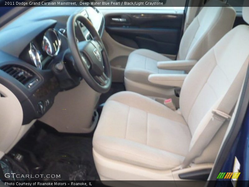 Deep Water Blue Pearl / Black/Light Graystone 2011 Dodge Grand Caravan Mainstreet