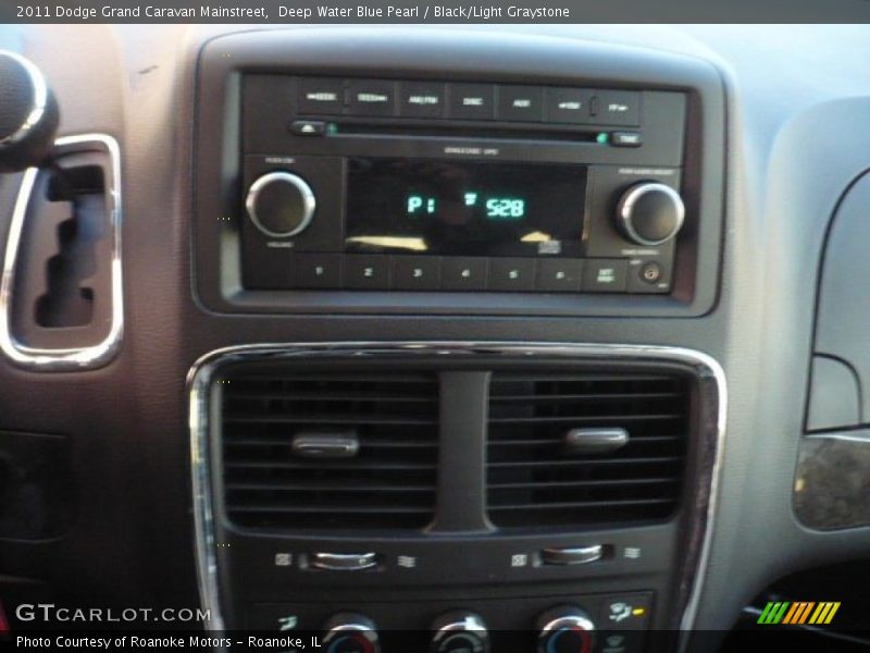 Deep Water Blue Pearl / Black/Light Graystone 2011 Dodge Grand Caravan Mainstreet