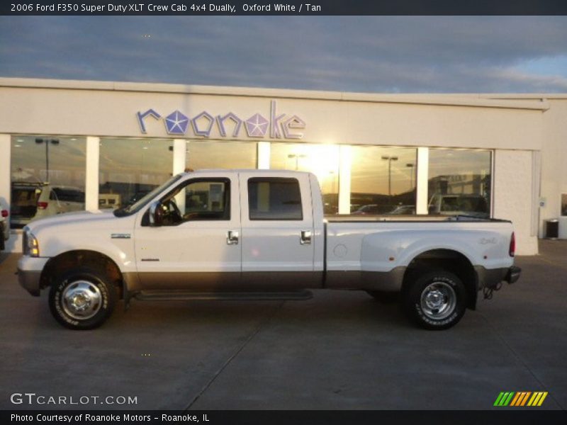 Oxford White / Tan 2006 Ford F350 Super Duty XLT Crew Cab 4x4 Dually