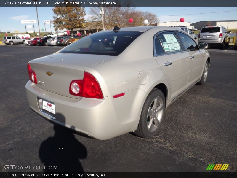Gold Mist Metallic / Cocoa/Cashmere 2012 Chevrolet Malibu LT