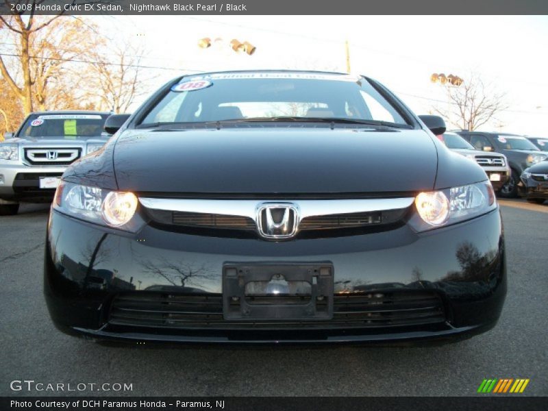 Nighthawk Black Pearl / Black 2008 Honda Civic EX Sedan