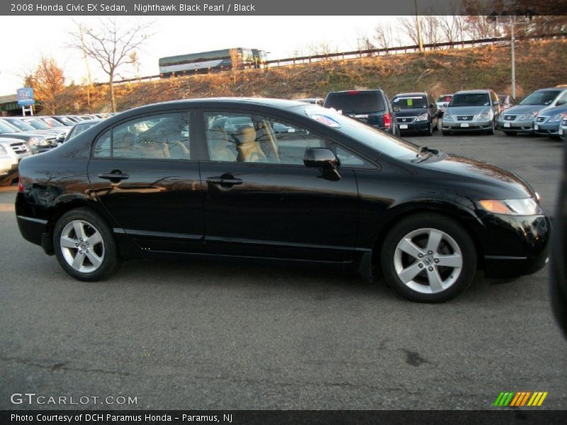 Nighthawk Black Pearl / Black 2008 Honda Civic EX Sedan