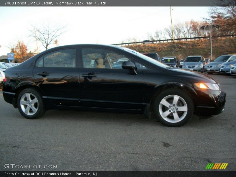 Nighthawk Black Pearl / Black 2008 Honda Civic EX Sedan